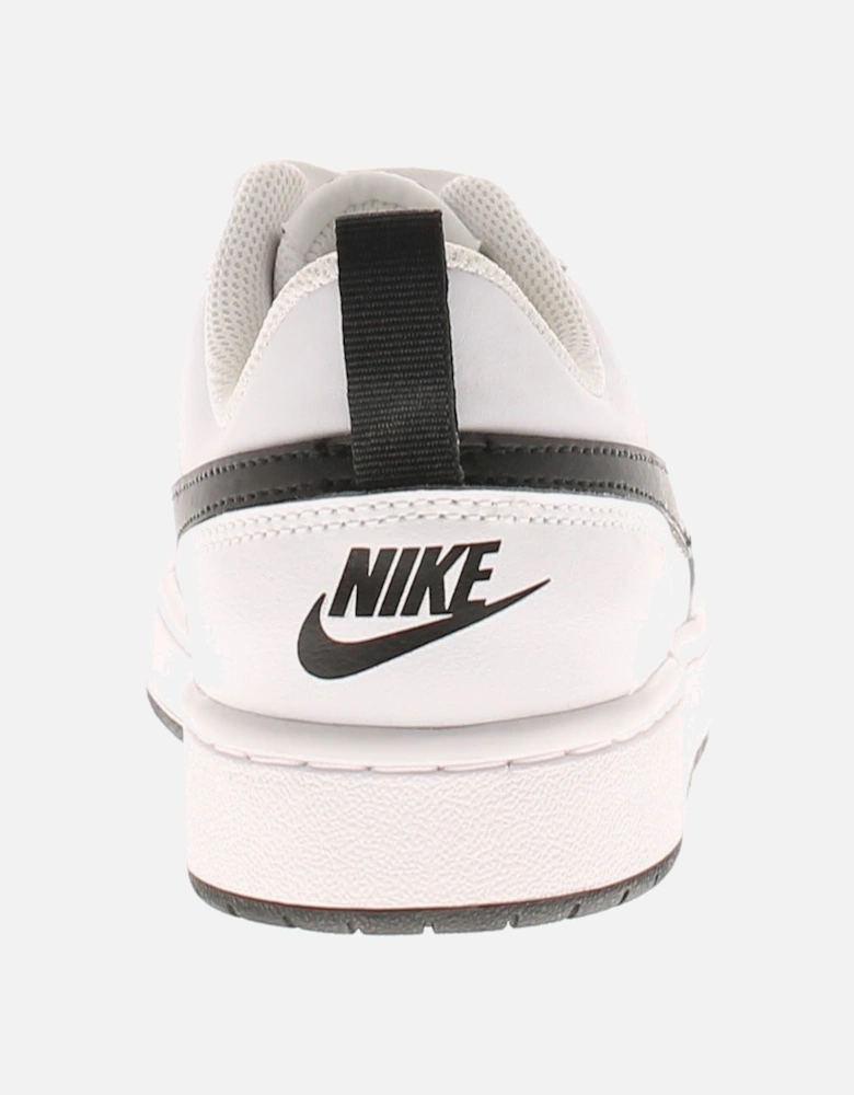 Junior Boys Trainers Court Borough Low 2 Leather Lace Up white UK Size