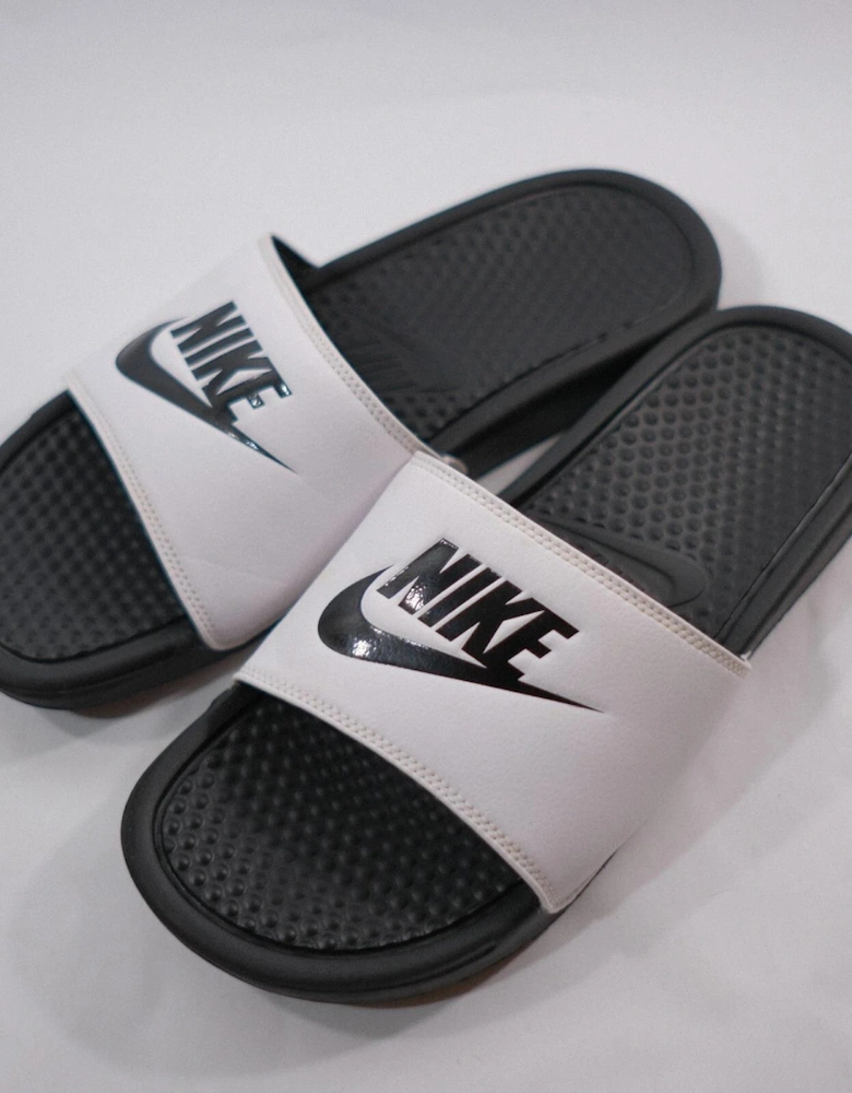 JDI Men's Black/White Sliders