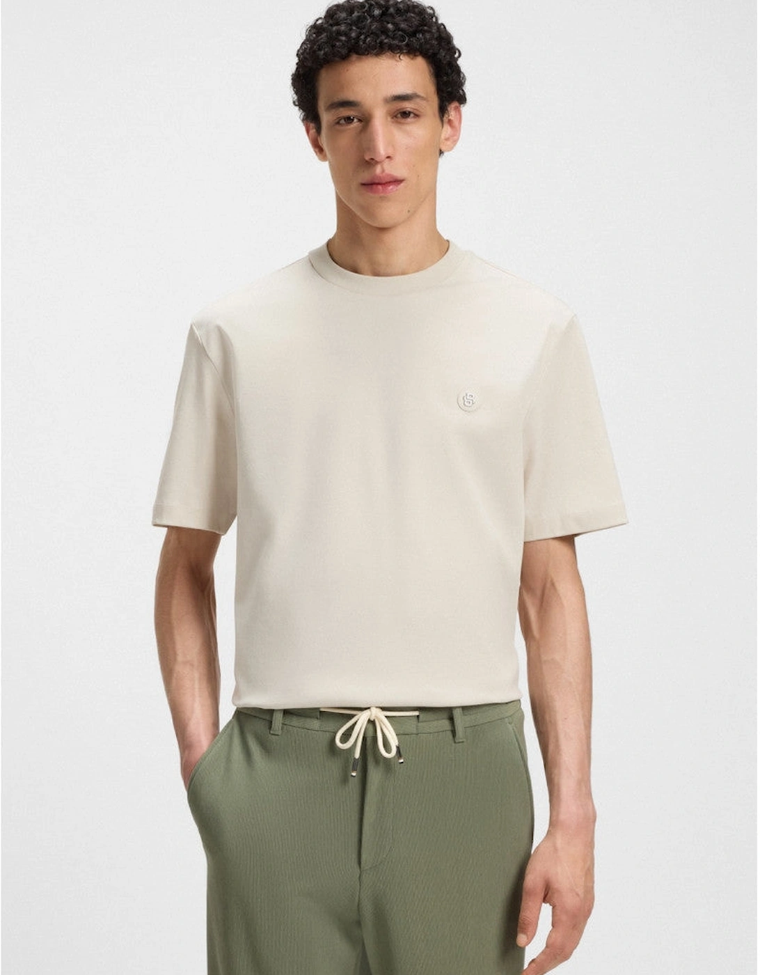 BOSS Black C-Taut 01 T-Shirt S2-25 131 Open White