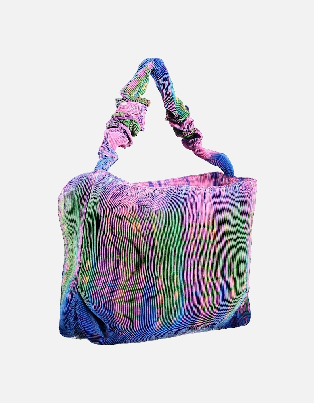 Blue Cotton Shoulder Bag with Logo Women Handbags