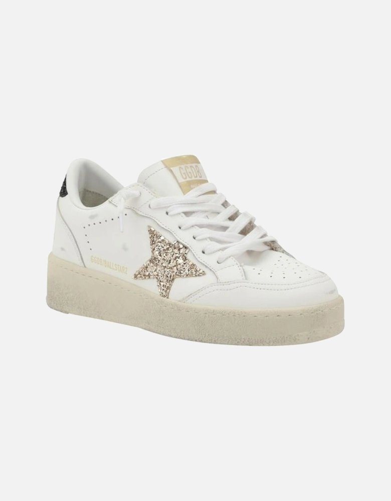 Ball Star Leather Lace-Up Sneakers Women - White