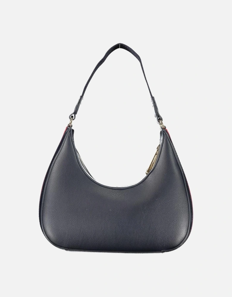 Shoulder Bag with Internal Pocket and Contrast Details Women - Blue
