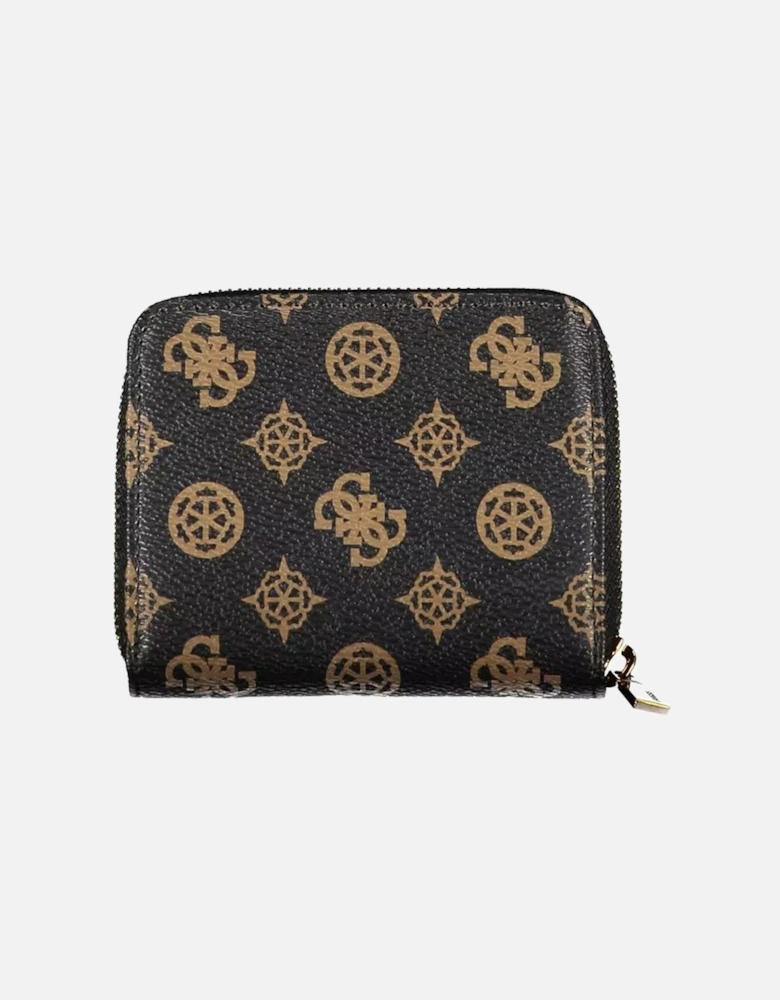 Compact Zippered Wallet with Internal Card Slots and Coin Purse Women