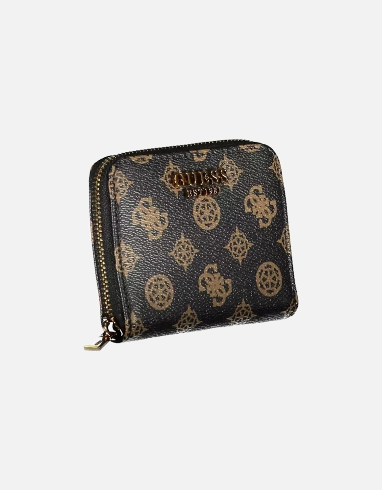 Compact Zippered Wallet with Internal Card Slots and Coin Purse Women