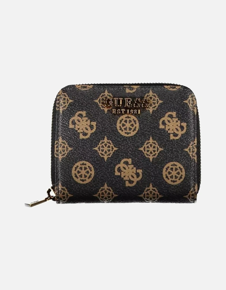 Compact Zippered Wallet with Internal Card Slots and Coin Purse Women