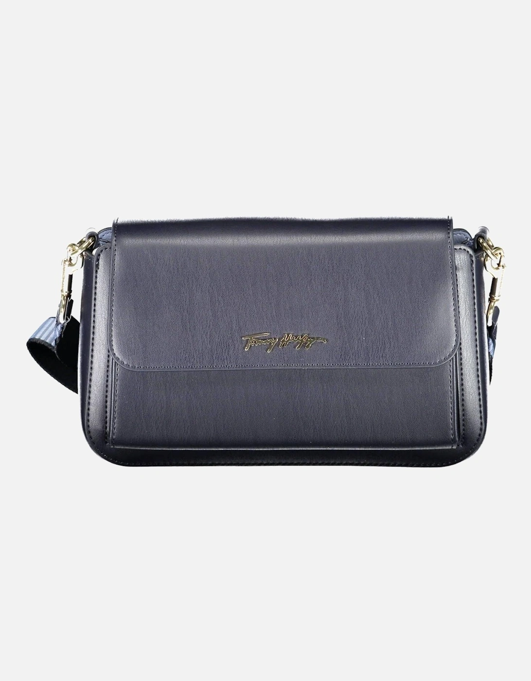 Sophisticated Contrasting Shoulder Bag with Snap Closure. Women - Blue, 3 of 2