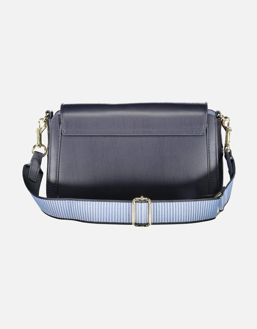 Sophisticated Contrasting Shoulder Bag with Snap Closure. Women - Blue