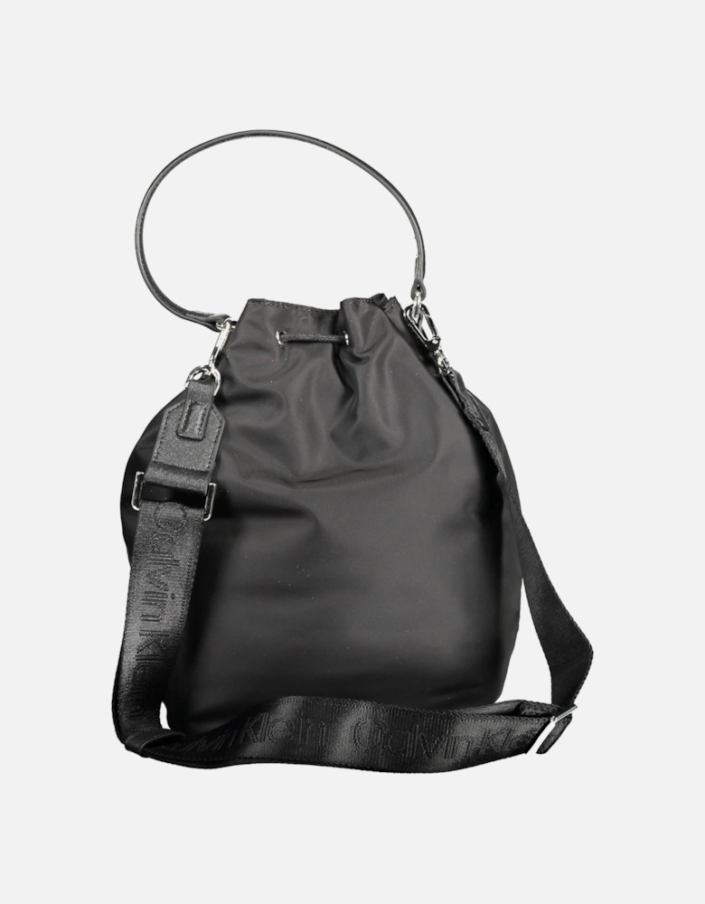 Recycled Black Bucket Bag with Contrasting Details Women Handbags