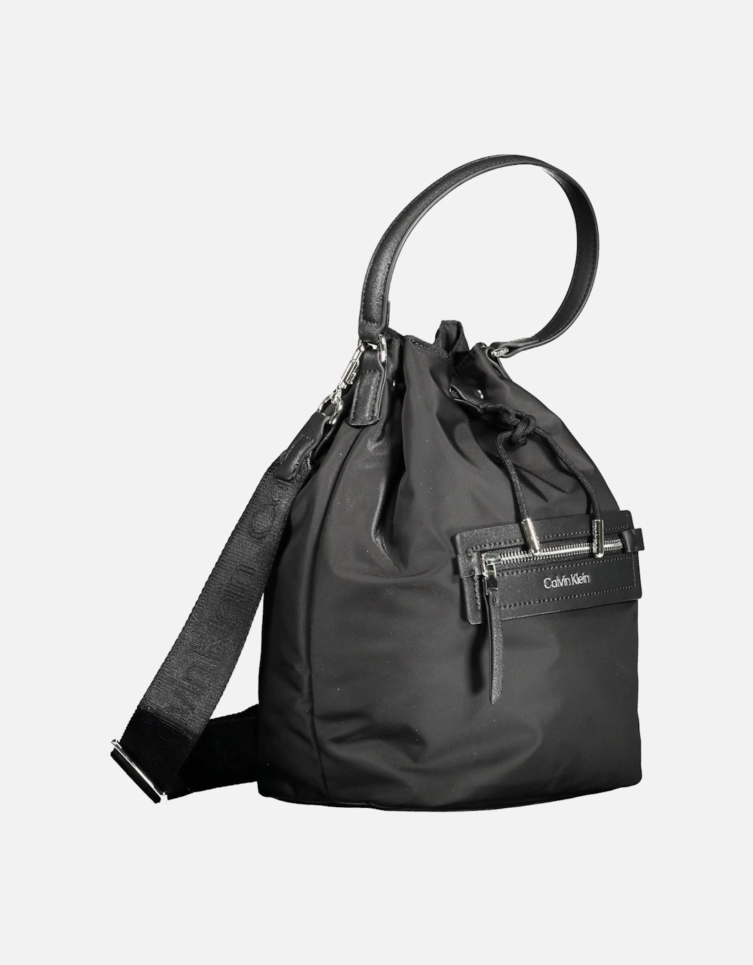 Recycled Black Bucket Bag with Contrasting Details Women Handbags