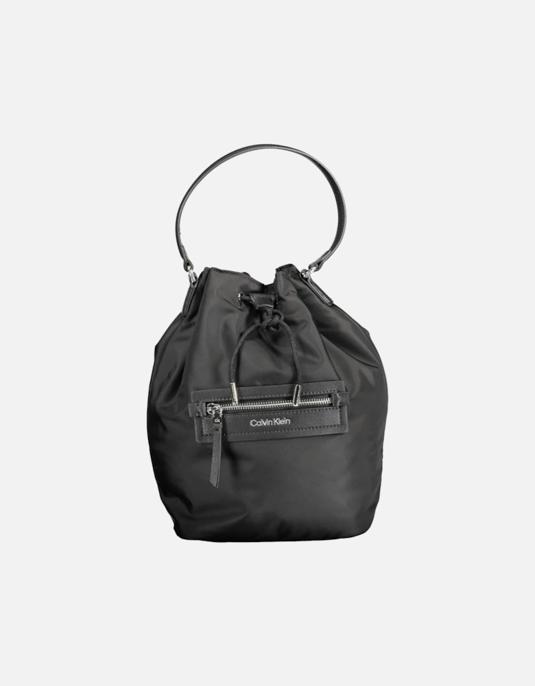 Recycled Black Bucket Bag with Contrasting Details Women Handbags