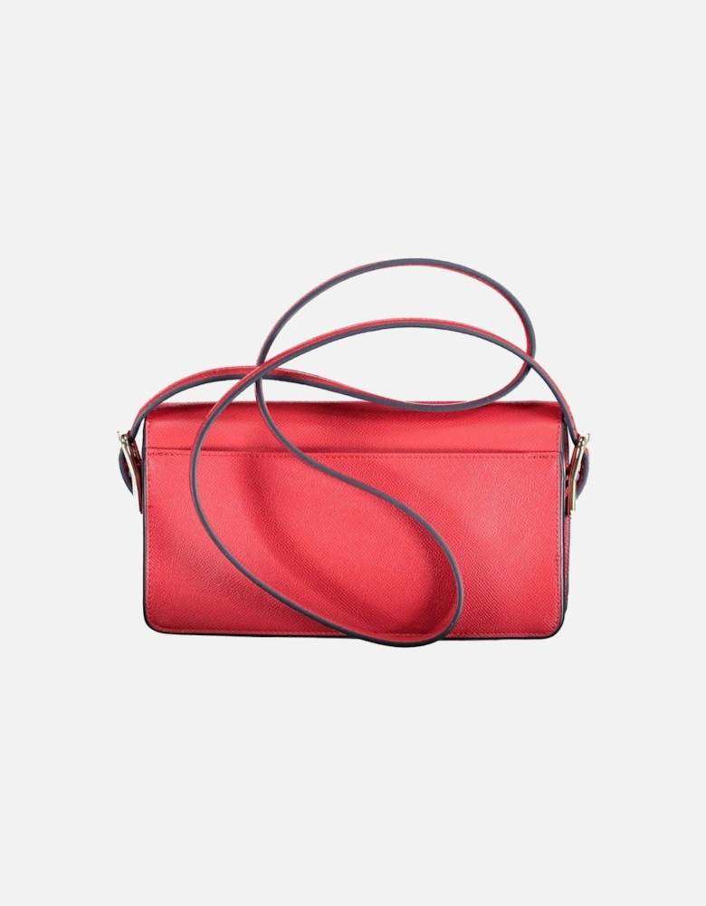 Red Shoulder Bag with Adjustable Strap and Multiple Pockets Women -