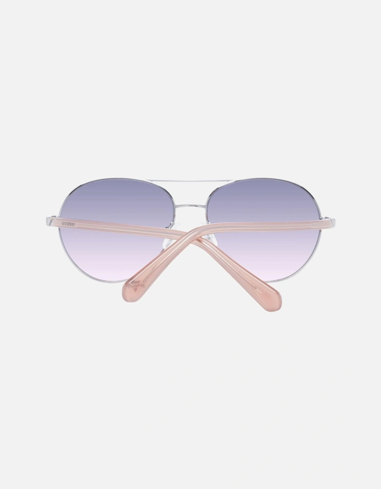 Grey Aviator Sunglasses with Blue Gradient Lenses - Category 3 Women -