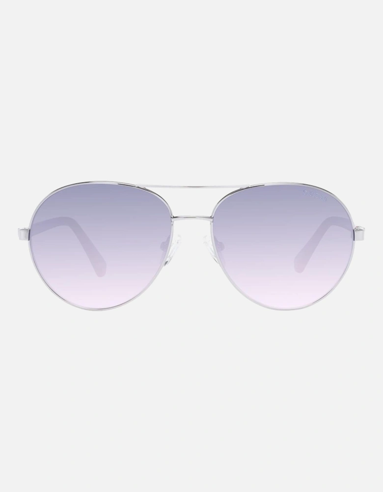 Grey Aviator Sunglasses with Blue Gradient Lenses - Category 3 Women -