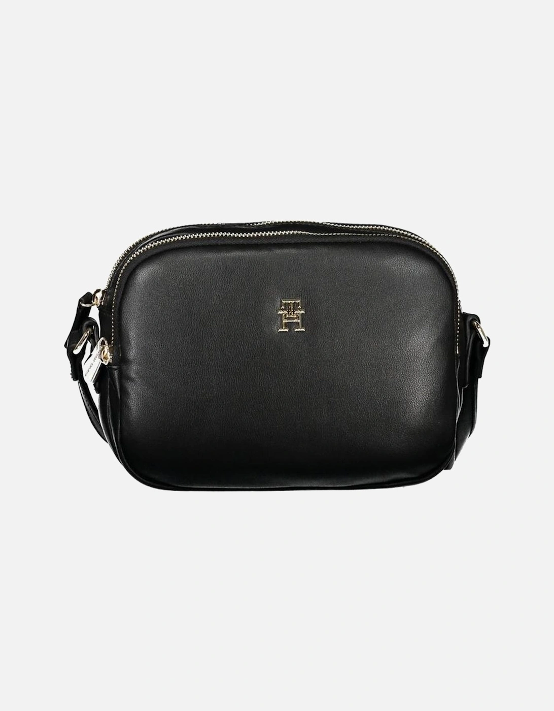 Adjustable Shoulder Bag with Two Compartments and Logo Women - Black, 4 of 3