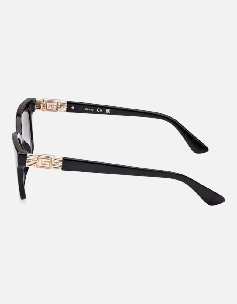 Injected Plastic Square Sunglasses with Smoked Lens and Contrasting