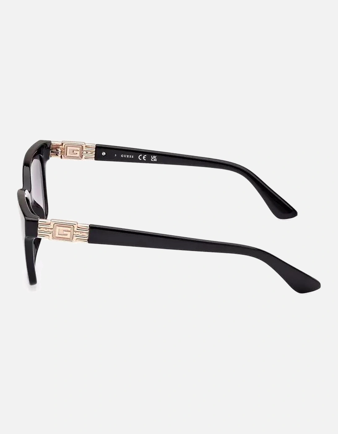 Injected Plastic Square Sunglasses with Smoked Lens and Contrasting