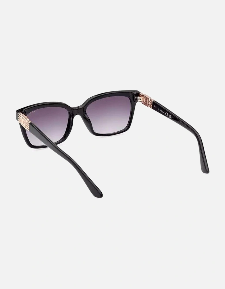 Injected Plastic Square Sunglasses with Smoked Lens and Contrasting