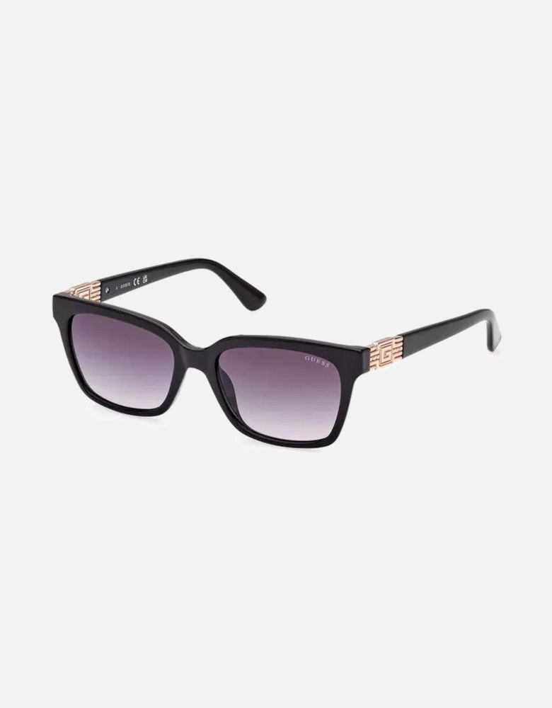 Injected Plastic Square Sunglasses with Smoked Lens and Contrasting