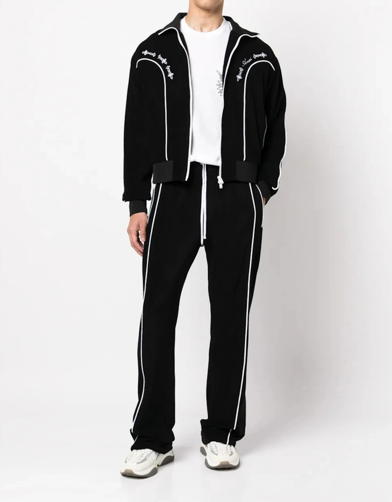 JOHNNY TRACK FLARE PANTS BLACK