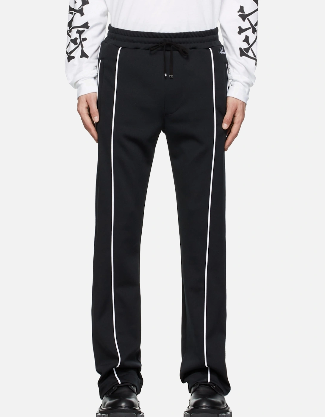 JOHNNY TRACK FLARE PANTS BLACK