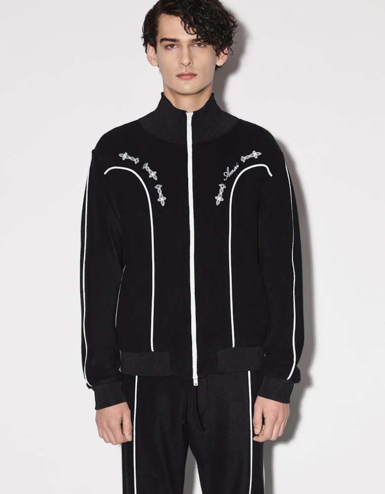 JOHNNY TRACK JACKET VELOUR BLACK