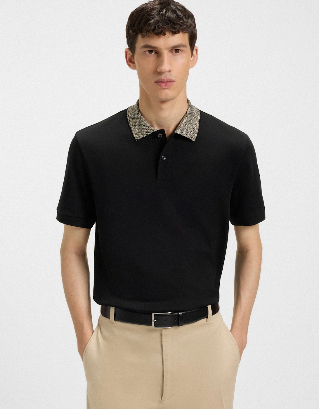BOSS Black H-Parlay 302 Polo Shirt 001 Black