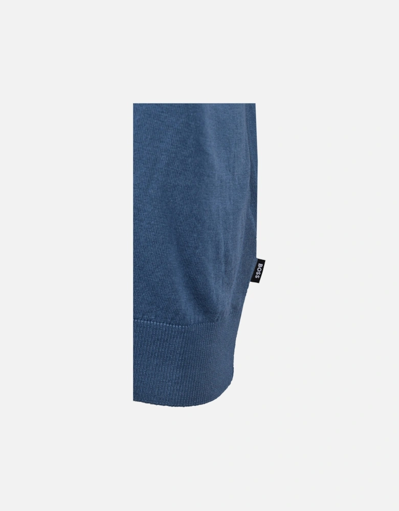 Boss Black H Jiovanotto Knitted Polo Shirt Light Pastel Blue