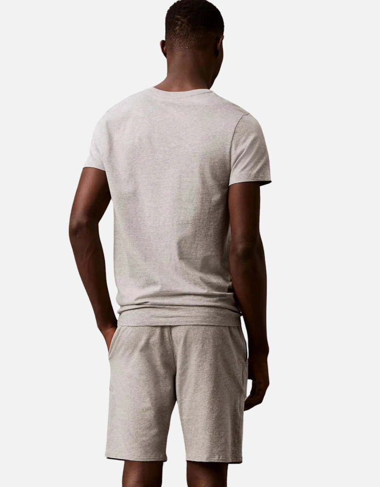 3-Pack CK 100% Cotton Crew-Neck T-Shirts, Glacier Blue/White/Grey