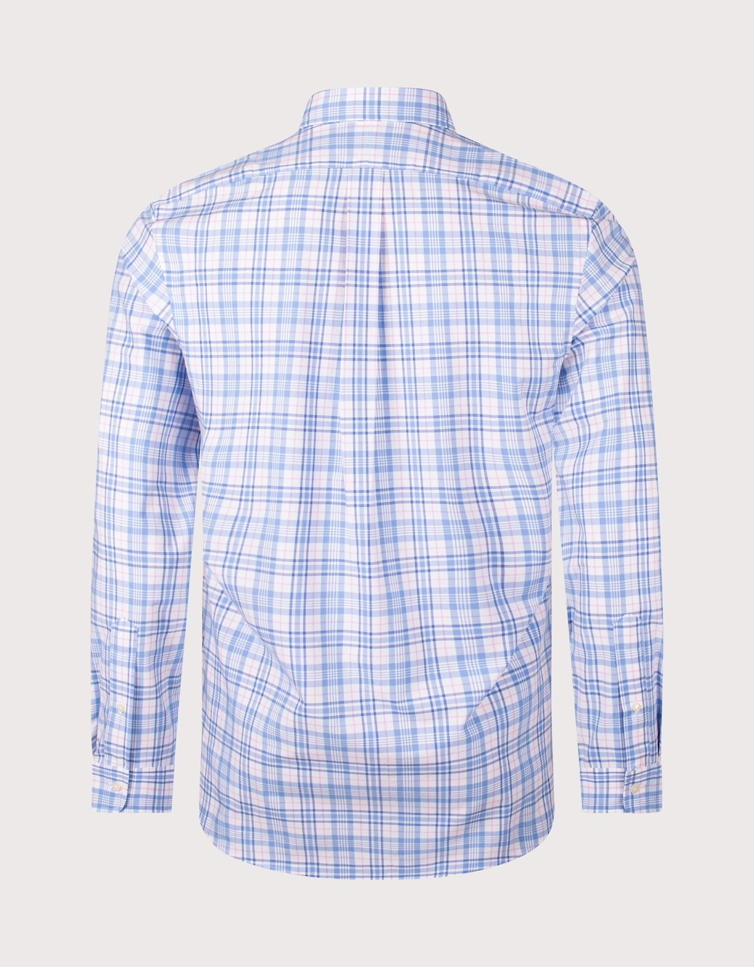 Custom Fit Checked Stretch Poplin Shirt