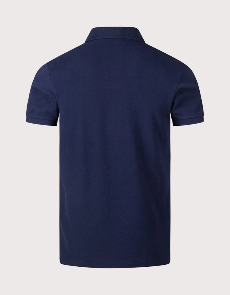 Custom Slim Fit Big Pony Mesh Polo Shirt