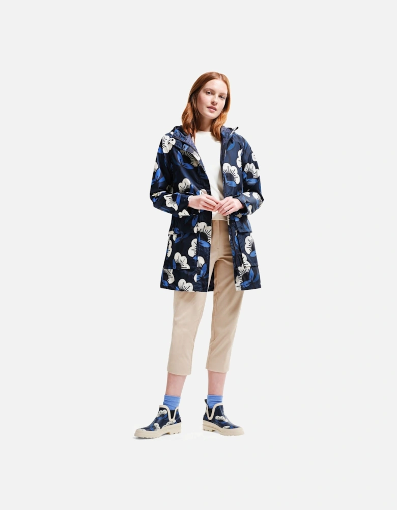 Womens Orla Kiely Long Line Waterproof Rain Jacket Coat