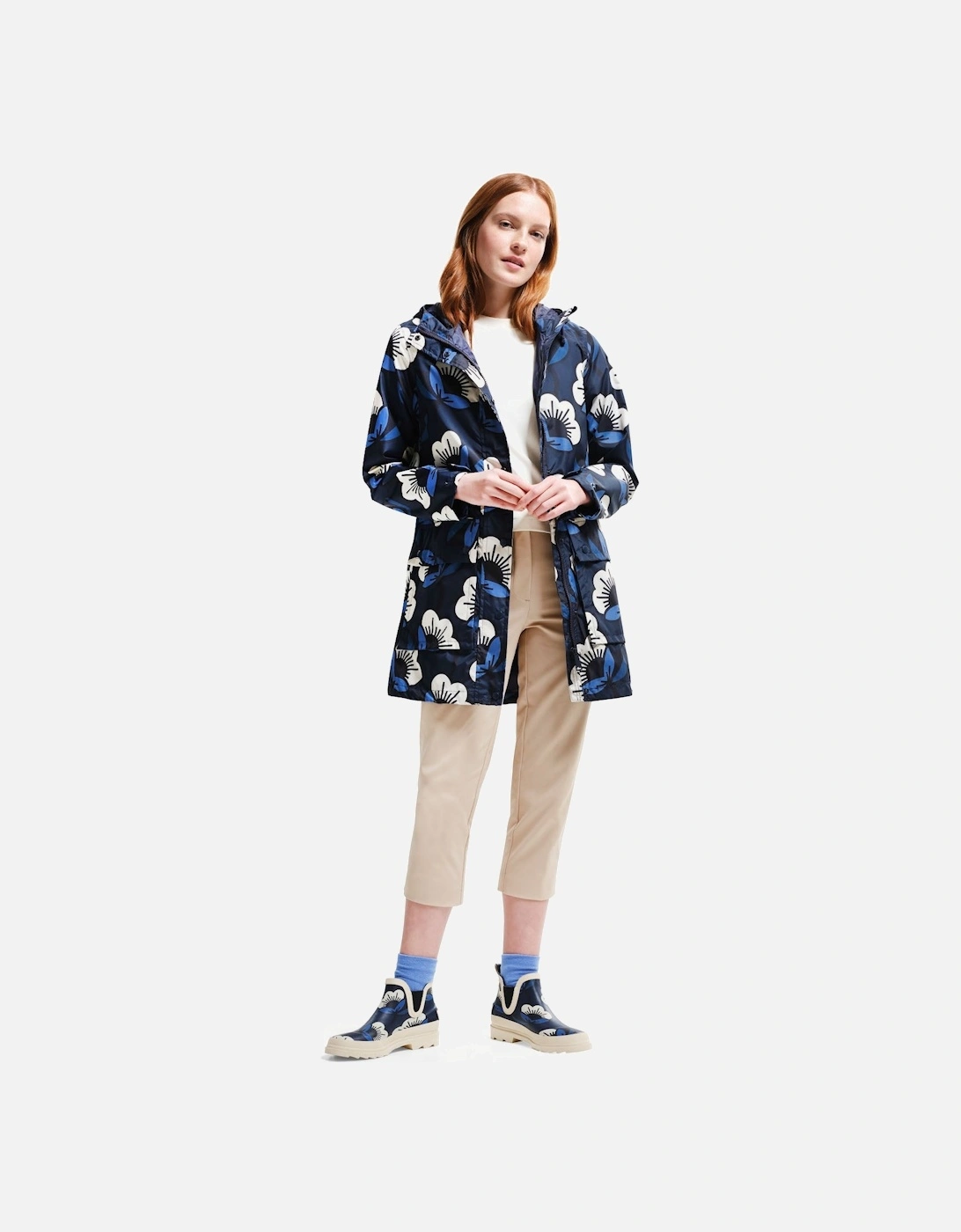 Womens Orla Kiely Long Line Waterproof Rain Jacket Coat, 2 of 1
