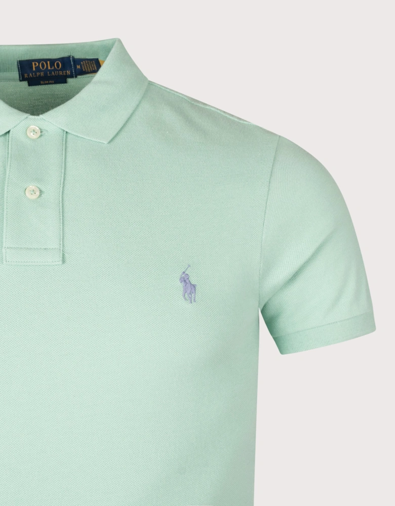 Slim Fit Mesh Polo Shirt