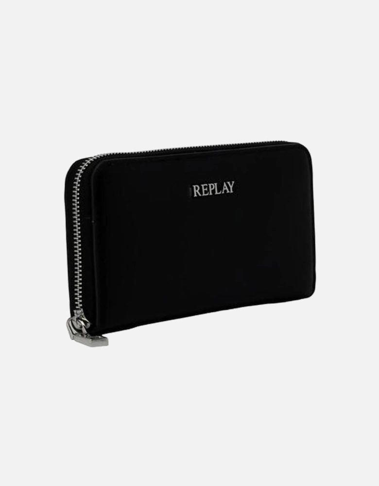 Large Wallet with Polyester Lining Women - Black