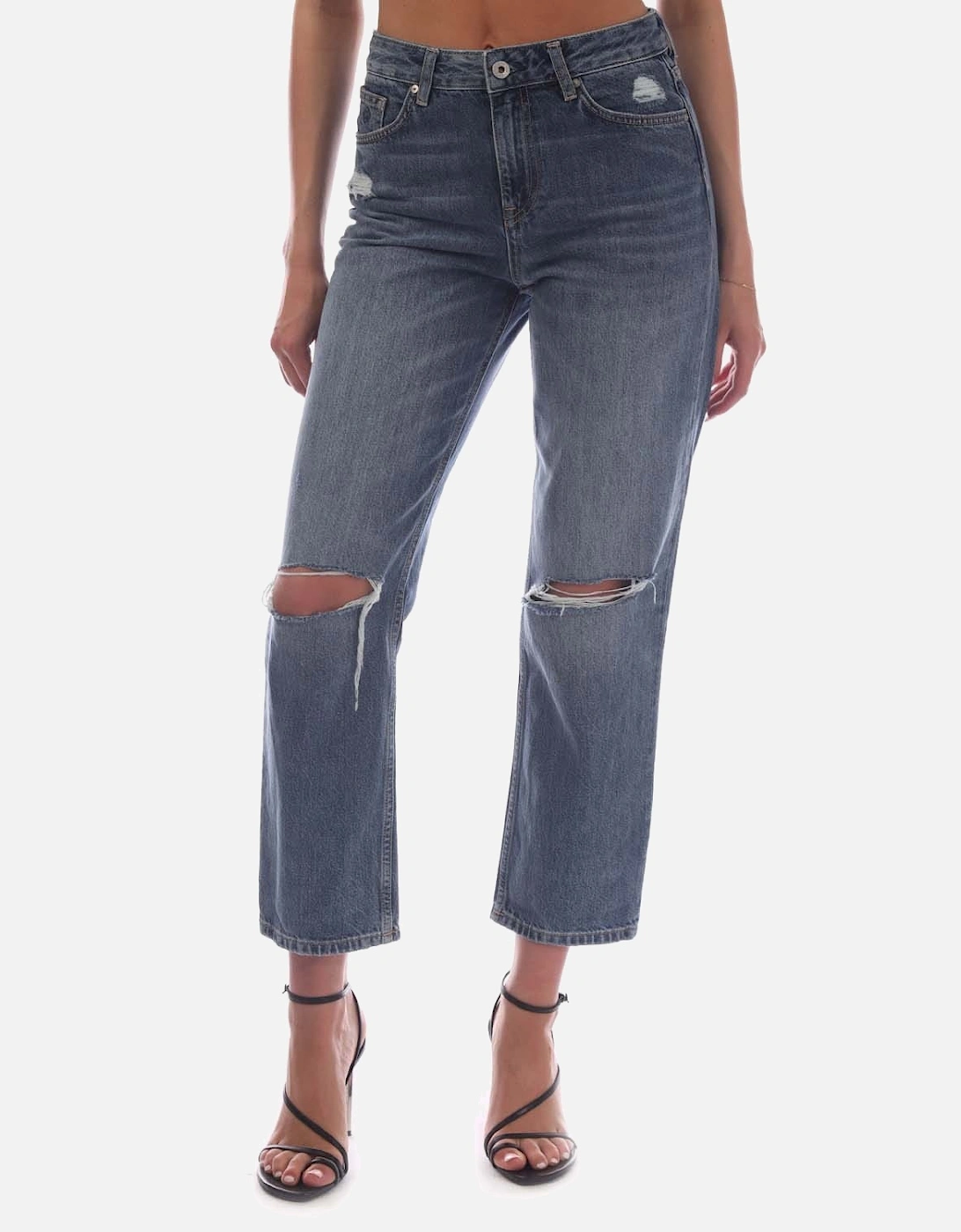 Camie Relaxed Fit Cropped Ripped Jeans, 5 of 4