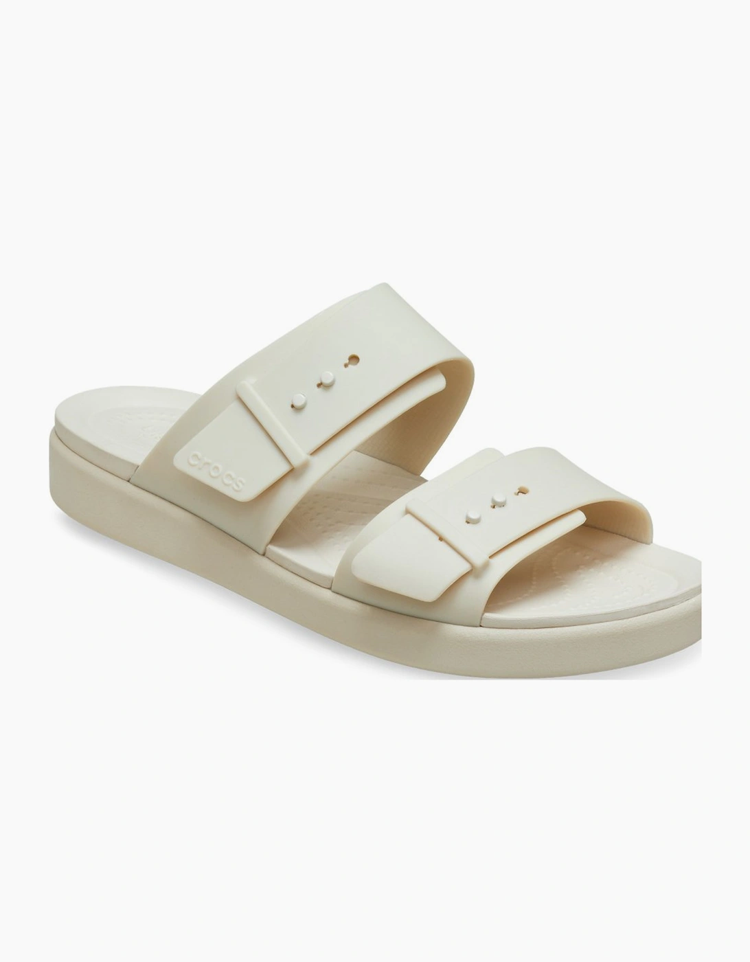 Crocs Women's White Brooklyn Buckle Low Sandals - Size: 5