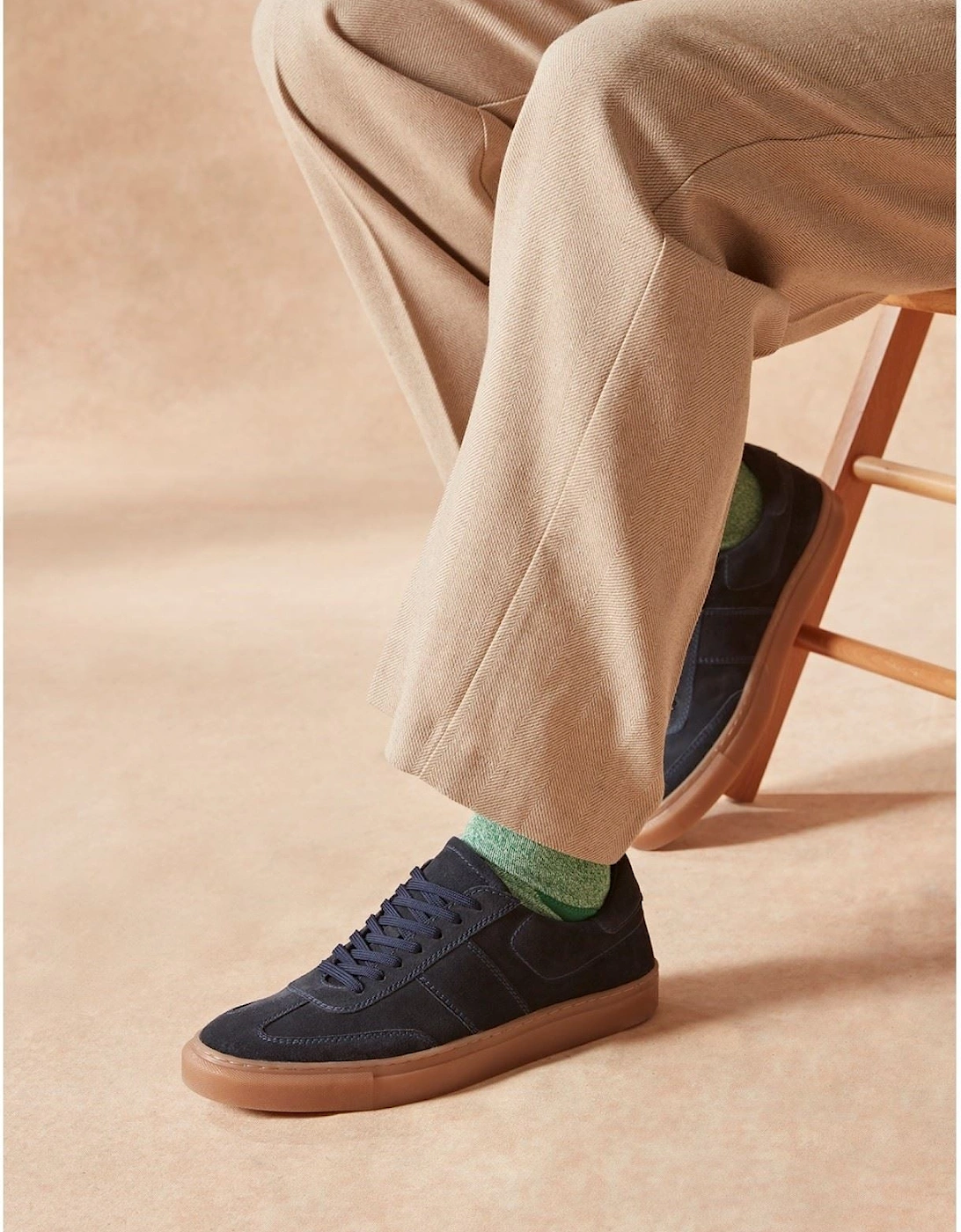 Riley Suede Men's Navy Suede Trainers