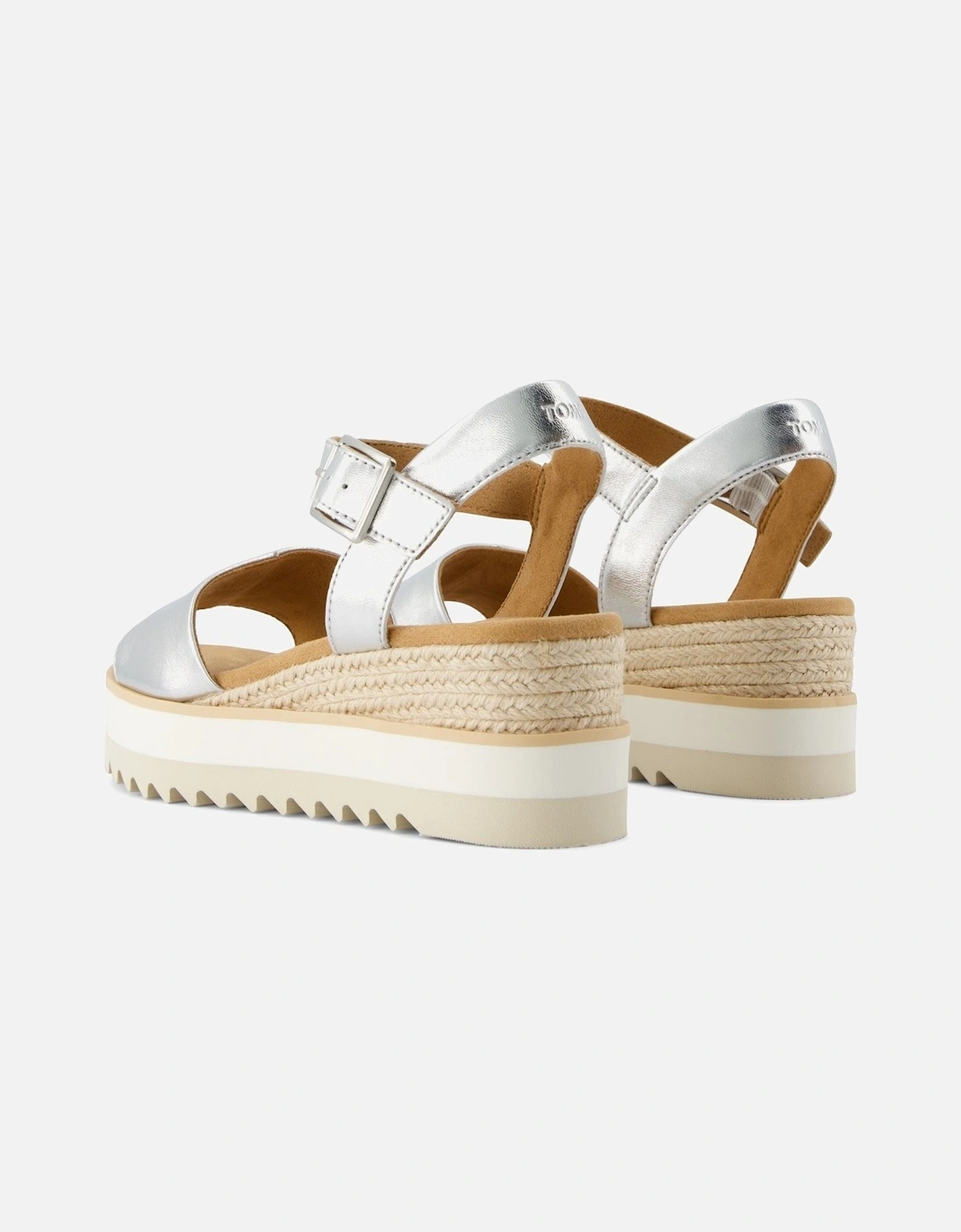 Diana Leather Women's Silver Wedges