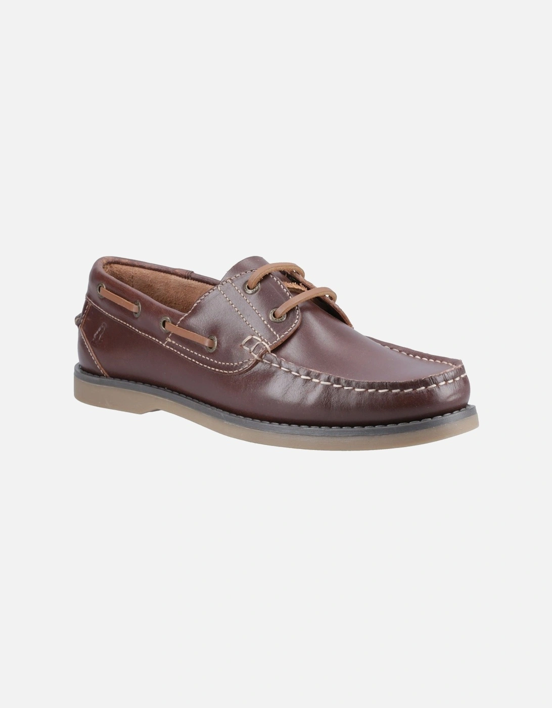 Wilson Leather Men's Brown Boat Shoes, 6 of 5
