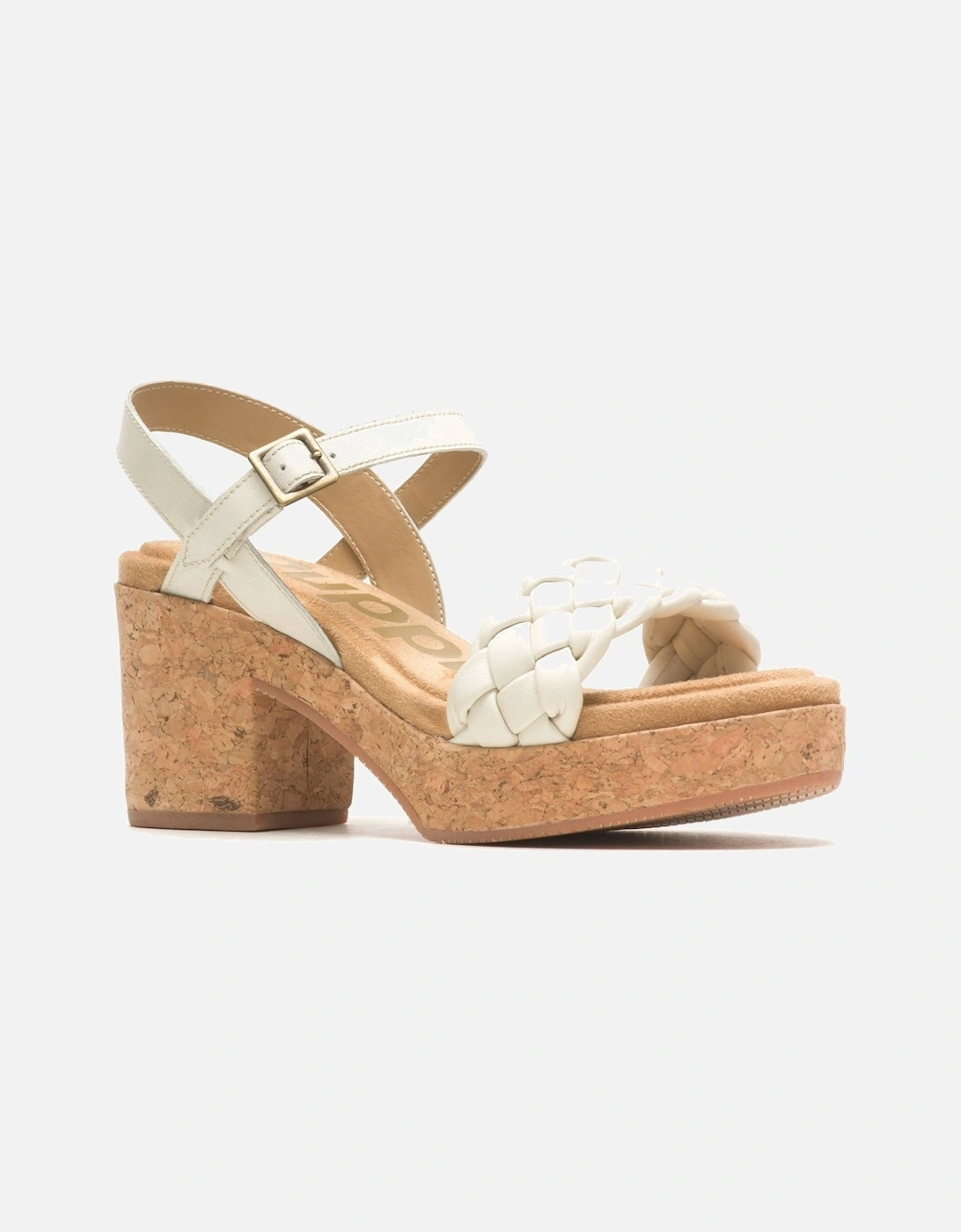 Poppy Quarter Strap Leather Women's White Sandals, 10 of 9