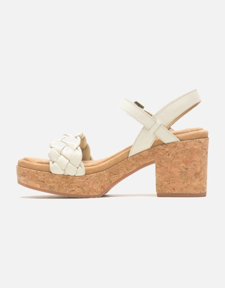 Poppy Quarter Strap Leather Women's White Sandals