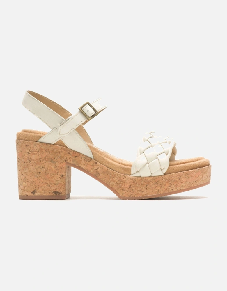 Poppy Quarter Strap Leather Women's White Sandals