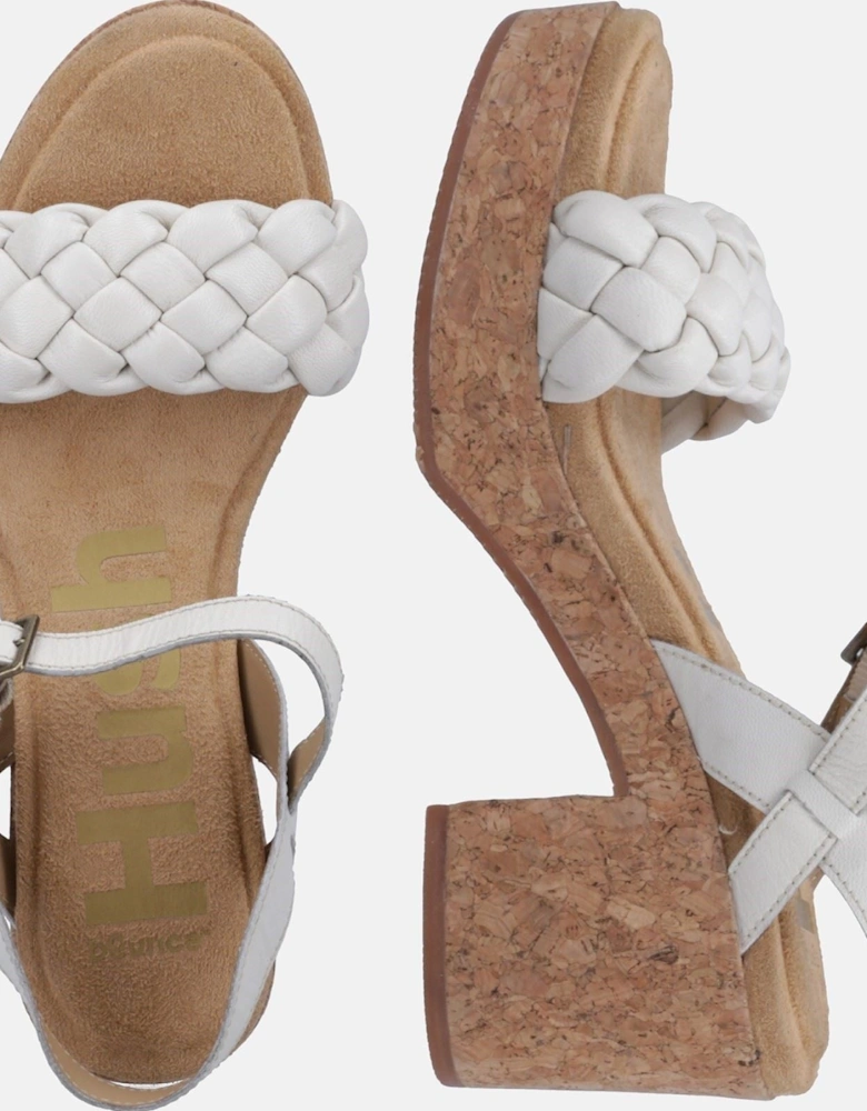 Poppy Quarter Strap Leather Women's White Sandals