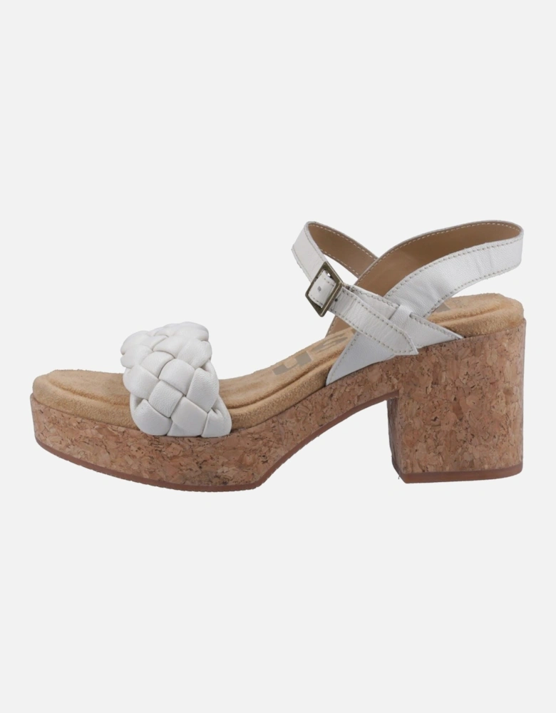 Poppy Quarter Strap Leather Women's White Sandals