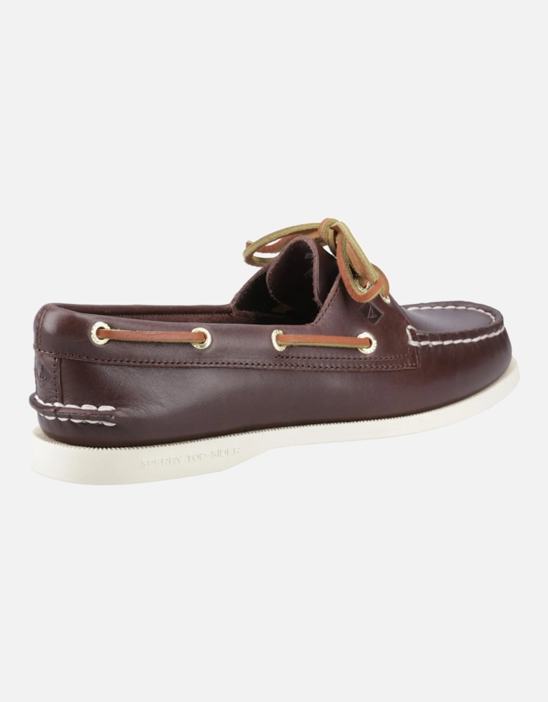 Sperry Authentic 2 Eye Leather Men's Brown Boat Shoes