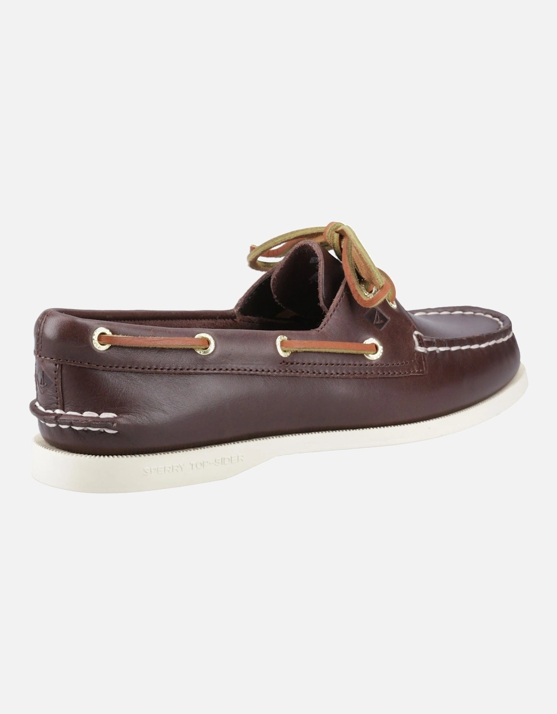 Sperry Authentic 2 Eye Leather Men's Brown Boat Shoes