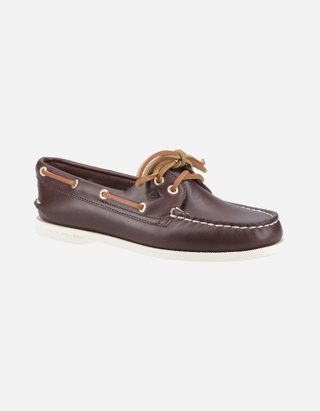 Sperry Authentic 2 Eye Leather Men's Brown Boat Shoes, 10 of 9