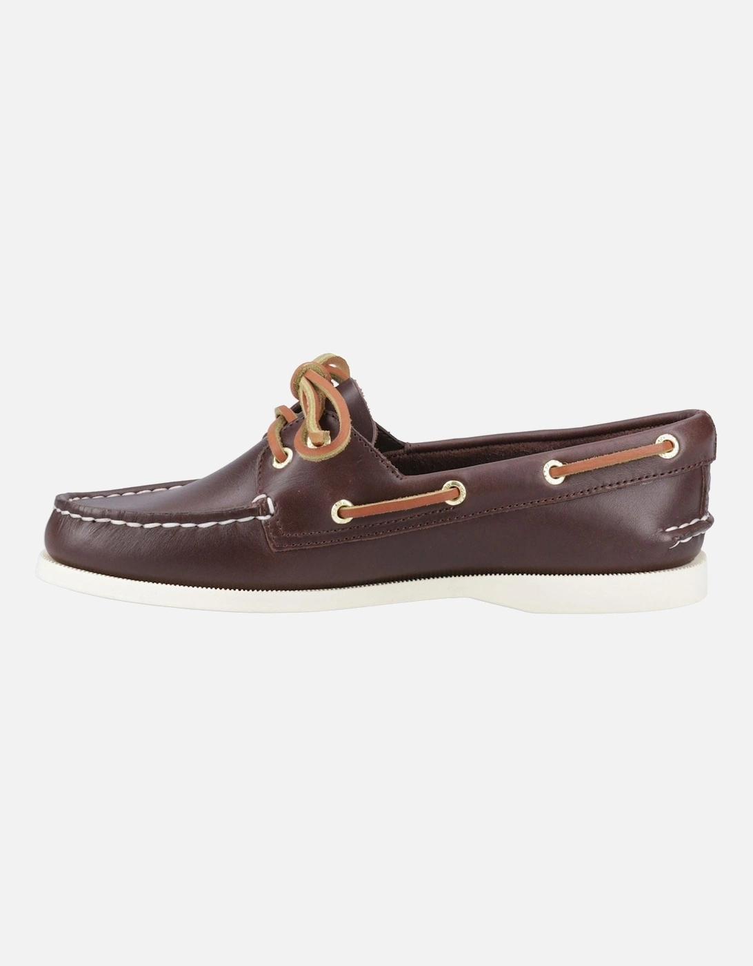 Sperry Authentic 2 Eye Leather Men's Brown Boat Shoes