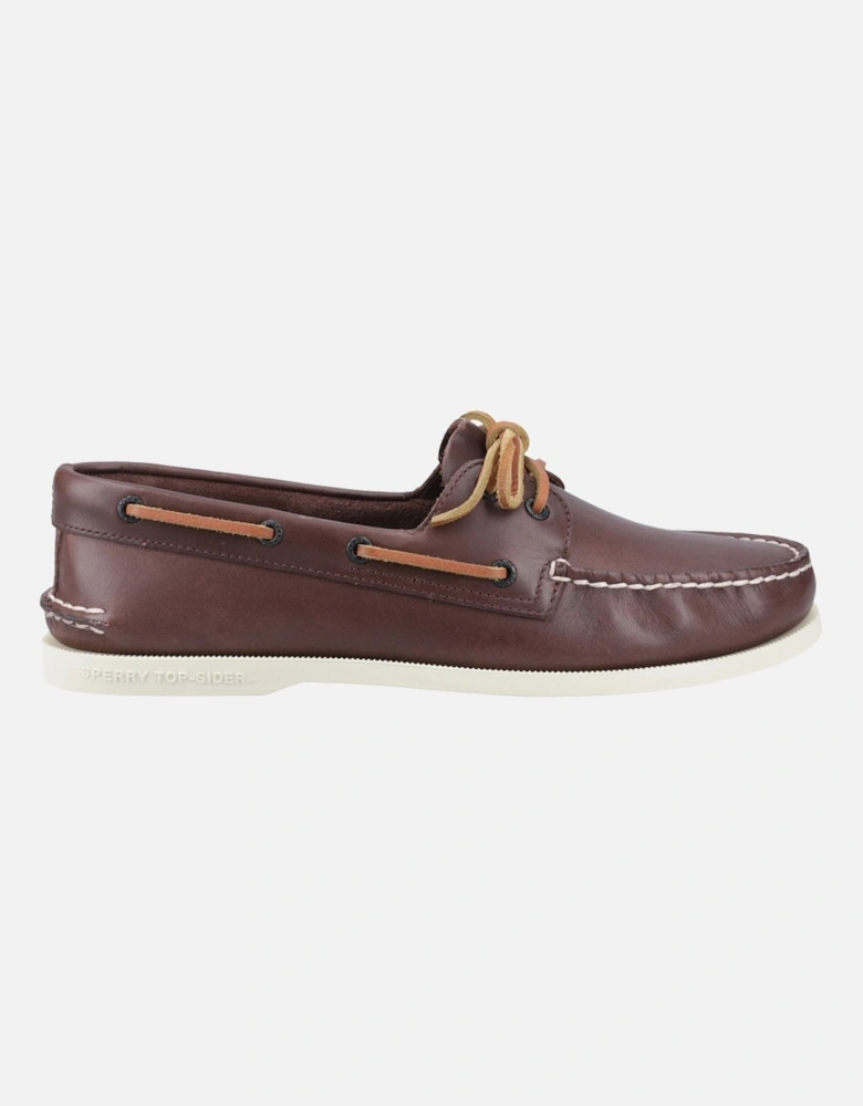 Sperry Authentic 2 Eye Leather Men's Brown Boat Shoes