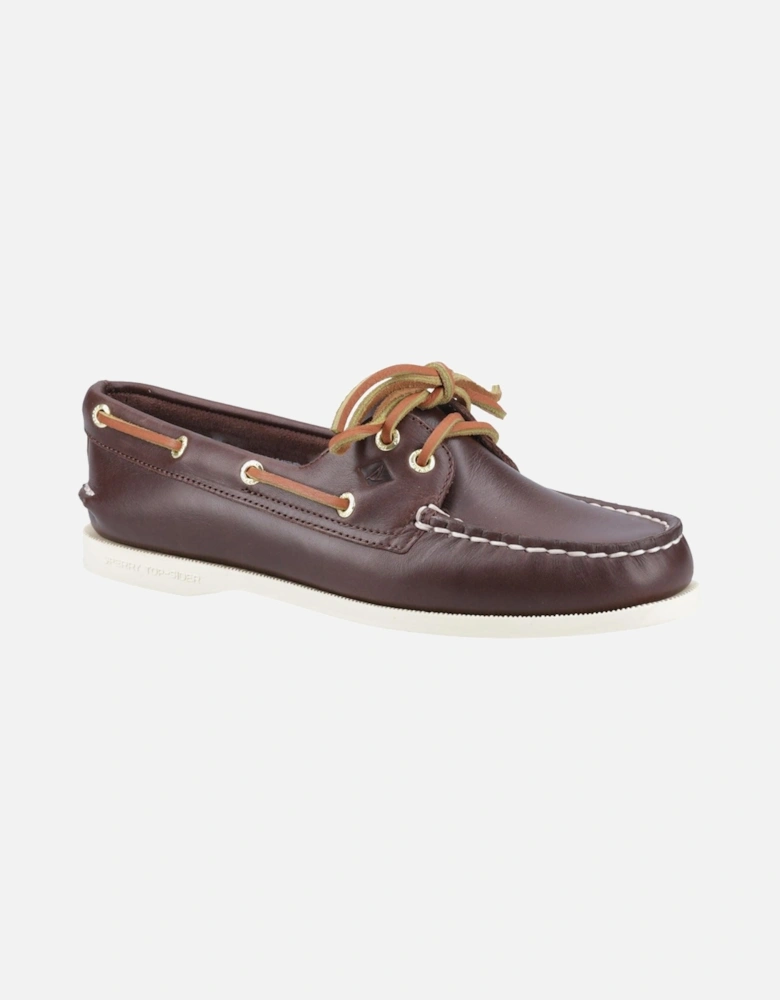 Sperry Authentic 2 Eye Leather Men's Brown Boat Shoes